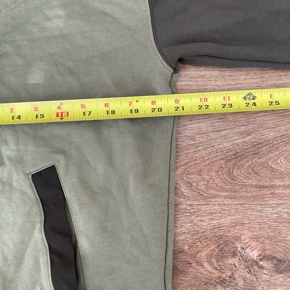 Scotch and soda Amsterdam hoodie Unisex M green 1/4 zip organic cotton - Picture 8 of 14